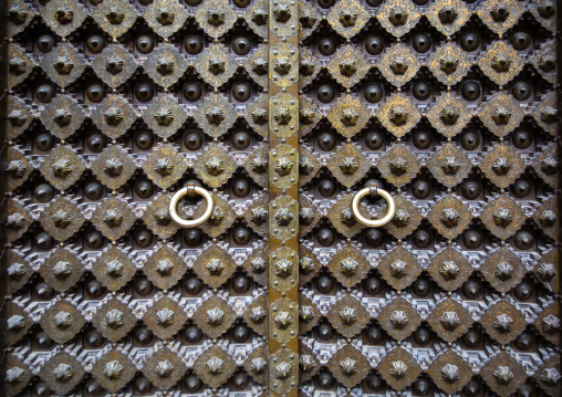 Old ornate door, Rajasthan, Nawalgarh, India