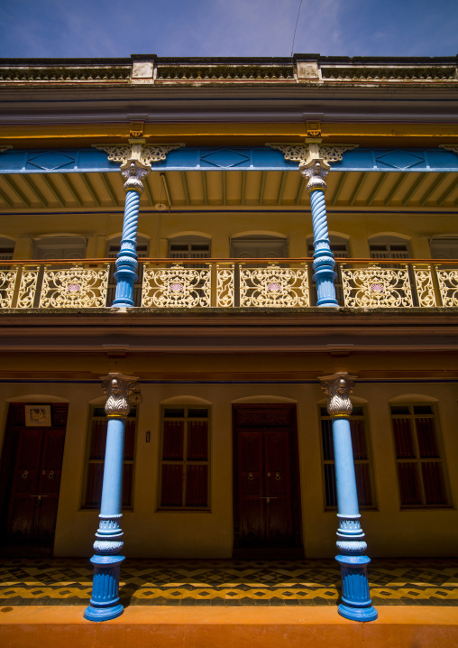 Courtyard Of Chettinad Mansion In Kanadukathan Chettinad, India