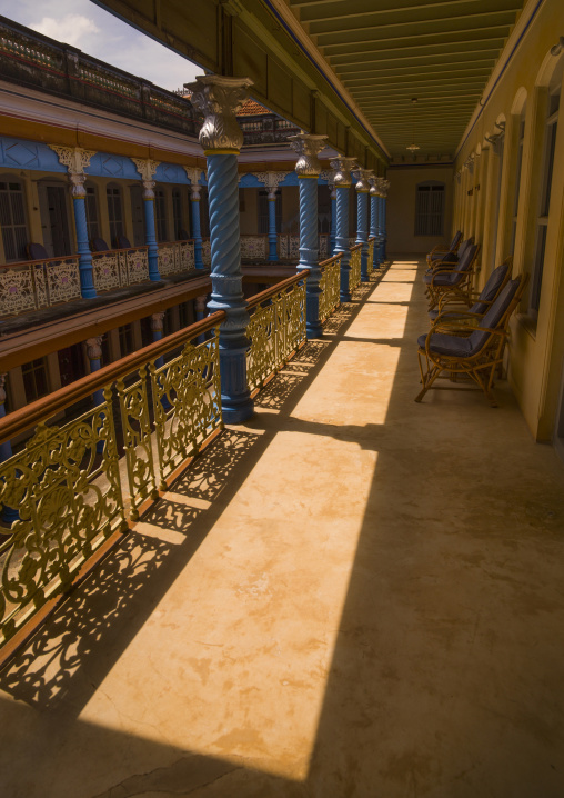 Courtyard Of Chettinad Mansion In Kanadukathan Chettinad, India