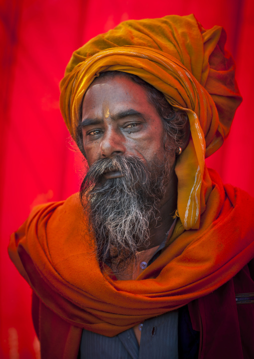 Naga Sadhu In Juna Akhara, Maha Kumbh Mela, Allahabad, India