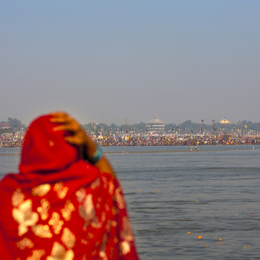 Pilgrim At Maha Kumbh Mela, Allahabad, India