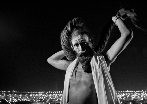 Naga Sadhu With Very Long Hair, Maha Kumbh Mela, Allahabad, India