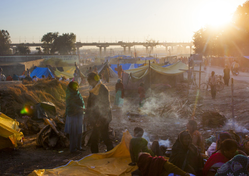 Camp For Pilgrims, Maha Kumbh Mela, Allahabad, India