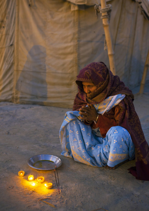 Candle Offering, Maha Kumbh Mela, Allahabad, India