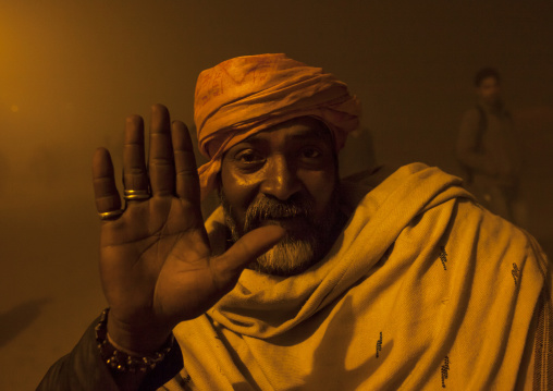 Pilgrim At Maha Kumbh Mela, Allahabad, India