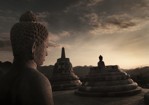 Borobudur temple,  Java island indonesia