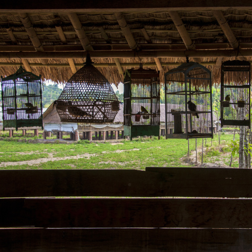 Birdcages In A House, Mataram, Lombok Island, Indonesia