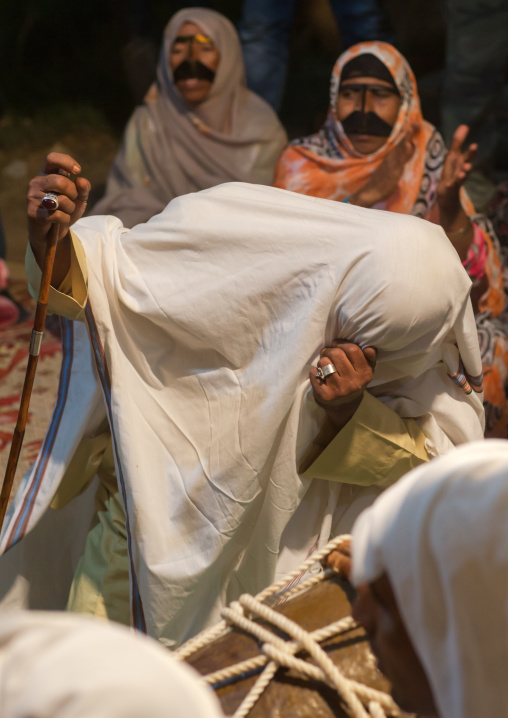 man in trance during a zar ceremony, Qeshm Island, Salakh, Iran