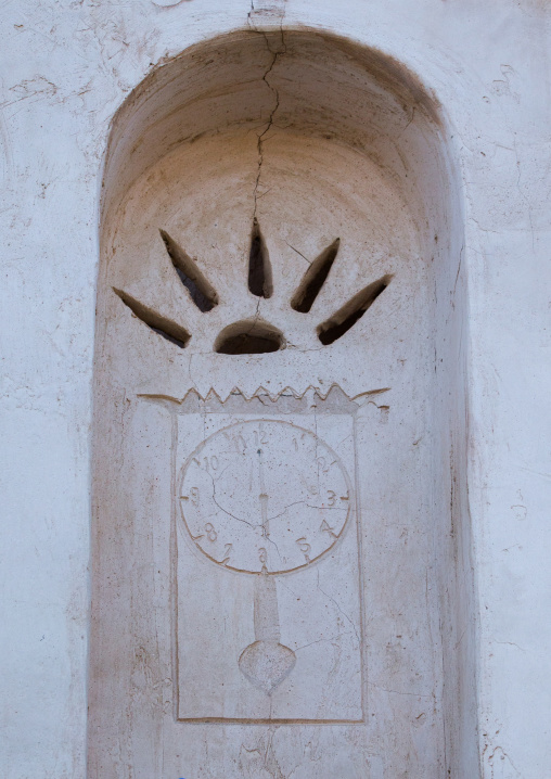 detail of a wind tower used as a natural cooling system in iranian traditional architecture, Qeshm Island, Laft, Iran