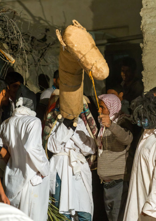 fake camel during a traditional wedding, Qeshm Island, Tabl , Iran