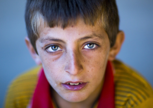 Kurdish Boy With Blue Eyes, Palangan, Iran