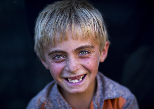 Kurdish Boy With Blue Eyes, Palangan, Iran