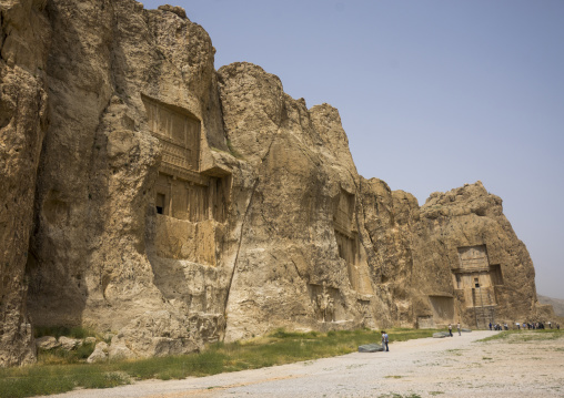 Achaemenian royal tombs in naqsh-e rustam necropolis, Fars province, Shiraz, Iran