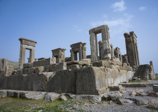 Ruins of apadana palace built by darius the great, Fars province, Persepolis, Iran