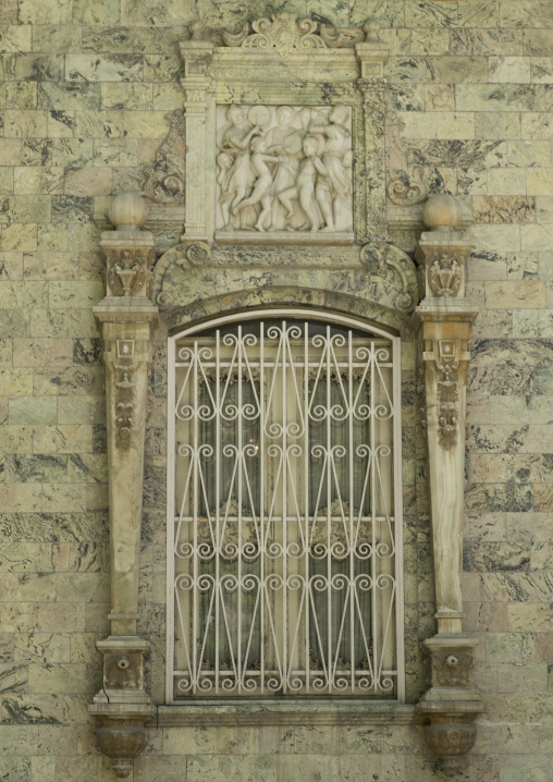 Window at the saadabad palace, Shemiranat county, Tehran, Iran