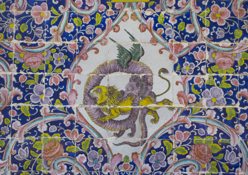 Decorated tile work at the golestan palace, Shemiranat county, Tehran, Iran