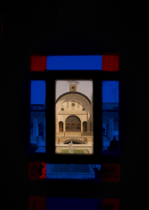 The stained glass windows of tabatabaei house, Isfahan province, Kashan, Iran