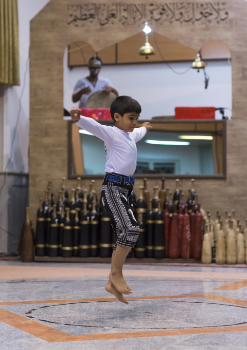 Gyration during the traditional sport of zurkhaneh, Isfahan province, Kashan, Iran