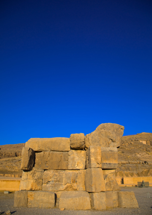 The unfinished gate in Persepolis, Fars Province, Marvdasht, Iran