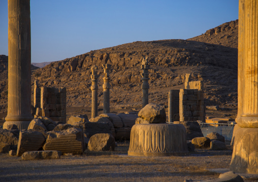 Throne room or room of a hundred columns in Persepolis, Fars Province, Marvdasht, Iran