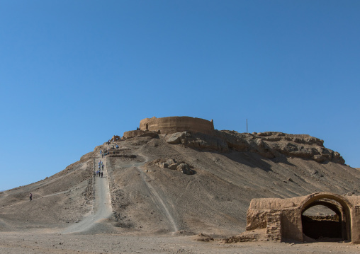 Tower of silence where zoroastrians brought their deads and vultures would consume the corpses, Yazd Province, Yazd, Iran