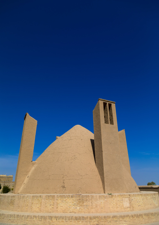 Wind towers used as a natural cooling system for water reservoir in iranian traditional architecture, Yazd Province, Meybod, Iran