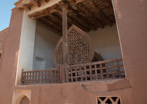 Nakhl on a wooden balcony, Natanz County, Abyaneh, Iran