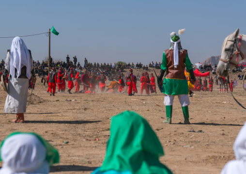 Traditional religious theatre called tazieh about Imam Hussein death in Kerbala, Lorestan Province, Khorramabad, Iran