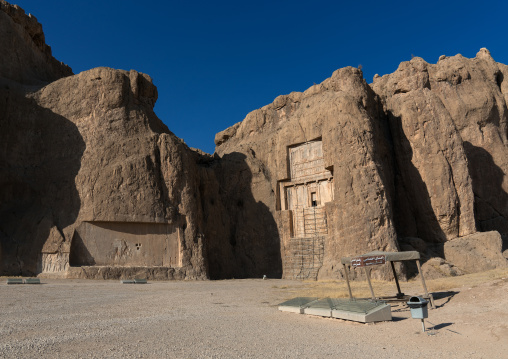 Achaemenian royal tombs in Naqsh-e Rustam necropolis, Fars Province, Shiraz, Iran