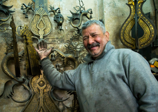 master safar fooladgar creating an alam, Central district, Tehran, Iran