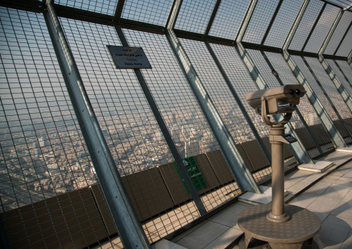 open observation deck in milad tower, Central district, Tehran, Iran