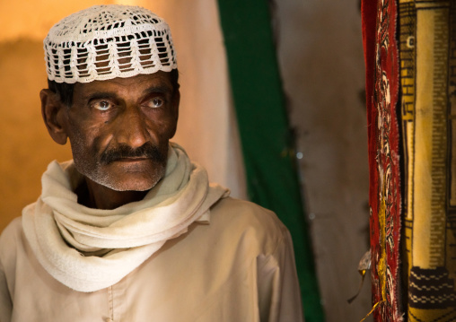 portrait of a muslim man in traditional clothing, Qeshm Island, Tabi, Iran