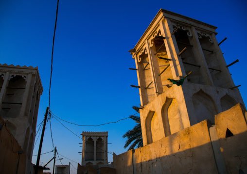 wind tower used as a natural cooling system in iranian traditional architecture, Qeshm Island, Laft, Iran