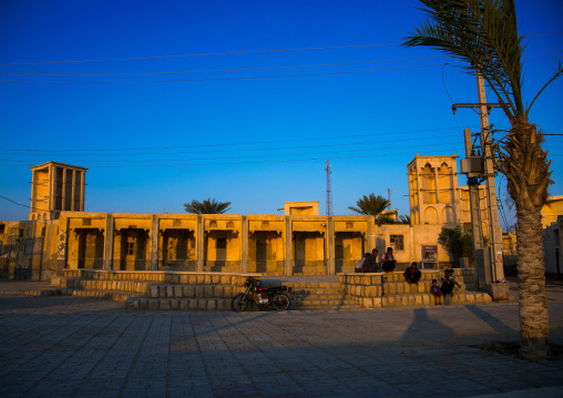 wind towers used as a natural cooling system in iranian traditional architecture, Qeshm Island, Laft, Iran