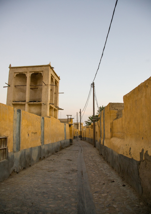 wind tower used as a natural cooling system in iranian traditional architecture, Qeshm Island, Laft, Iran