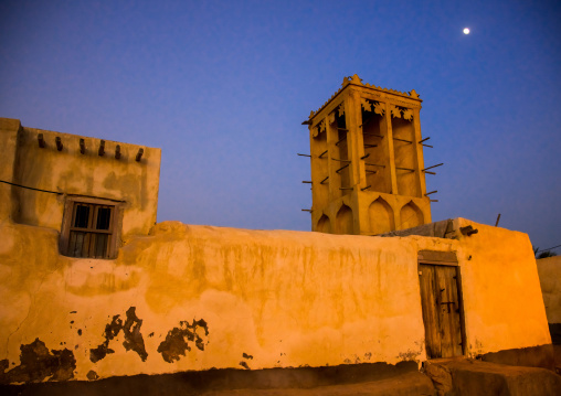 wind tower used as a natural cooling system in iranian traditional architecture, Qeshm Island, Laft, Iran