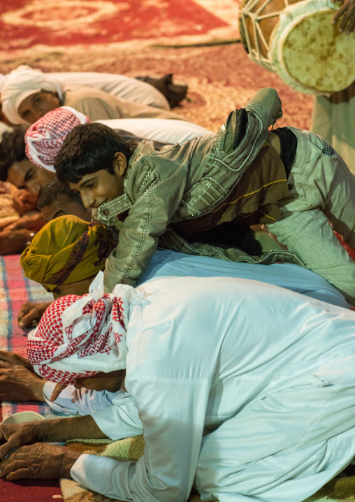 men dancing during a wedding ceremony, Qeshm Island, Tabl , Iran