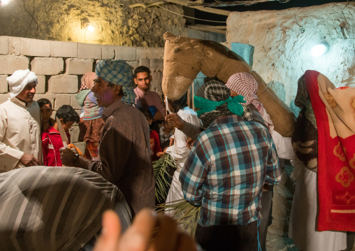 fake camel during a traditional wedding, Qeshm Island, Tabl , Iran