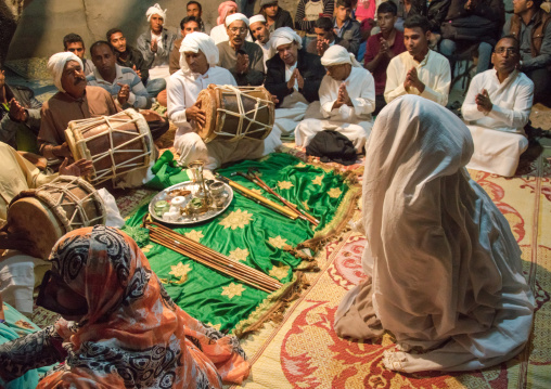 women in trance during a zar ceremony, Qeshm Island, Salakh, Iran