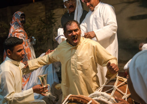 man in trance during a zar ceremony, Qeshm Island, Salakh, Iran