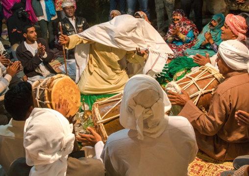 man in trance during a zar ceremony, Qeshm Island, Salakh, Iran