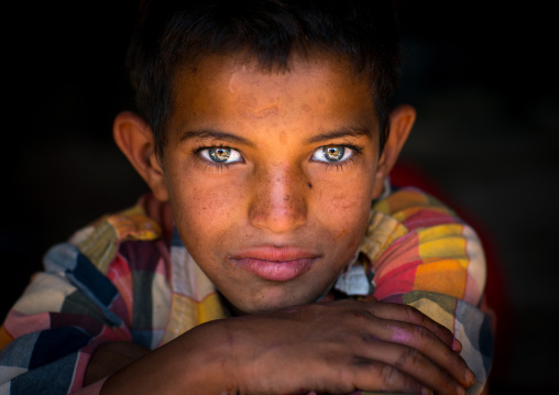 gypsy boy with beautiful eyes, Central County, Kerman, Iran