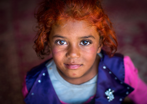 gypsy girl with red hair, Central County, Kerman, Iran