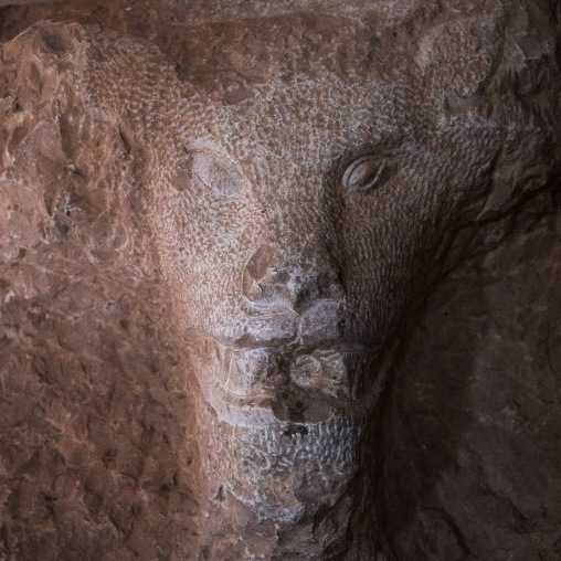 gombab-e jabaliye zoroastrian fire temple lion head, Central County, Kerman, Iran