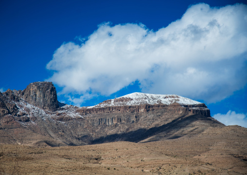 mountain in front of the troglodyte village, Kerman province, Meymand, Iran