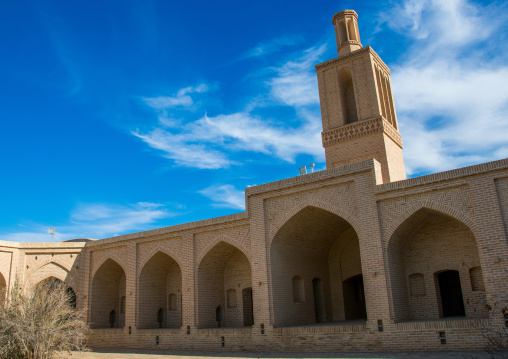 wind tower used as a natural cooling system in a caravanserai, Ardakan County, Aqda, Iran