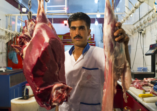 Butcher In The Bazaar, Kermanshah, Iran