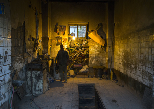 Man In A Garage, Kermanshah, Iran