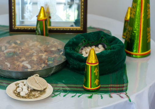 Zoroastrian Sugar Cones Offerings For Ceremony, Yazd Province, Yazd, Iran