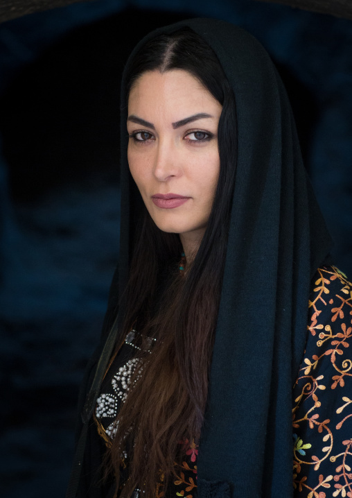 Portrait Of An Iranian Beauty Wearing A Scarf, Yazd Province, Yazd, Iran